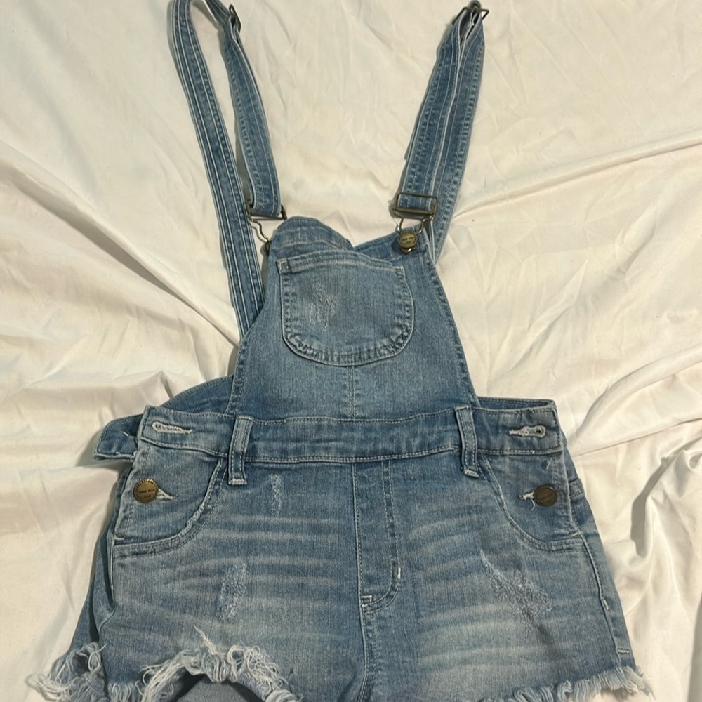Women’s Small Denim Short Overalls